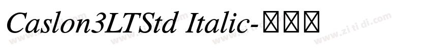 Caslon3LTStd Italic字体转换